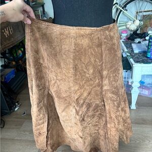 INC International Concepts suede A-Line Skirt